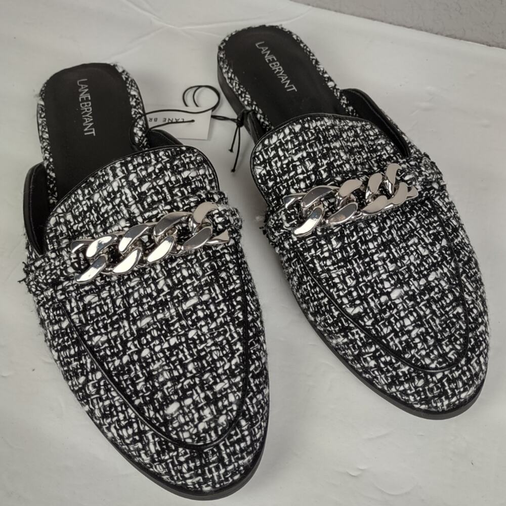 Lane Bryant Dream Cloud Boucle & Chain Slip-On Mule Size 11 W - Picture 7 of 12